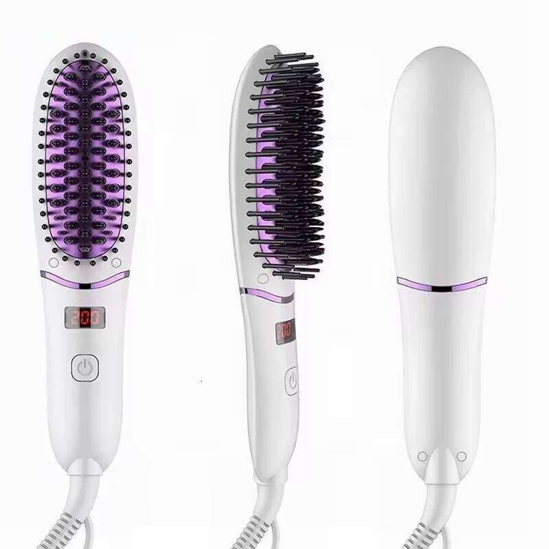 2024 Home hair LCD display negative ion multi-function fast heating beard straightener
