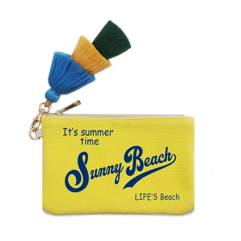 Fashion Solid Customizable Letter Wallets For Women Personality Printing Cotton Clutch Purse Ladies Beach Bag Party Bag 250617