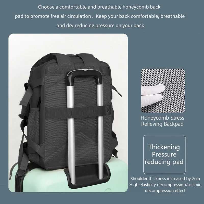 Mens Large Travel Backpack 40x28x15 Cabin Bag for Women Airline Approved Waterproof Laptop Backpack Executive Work Bag Z250617