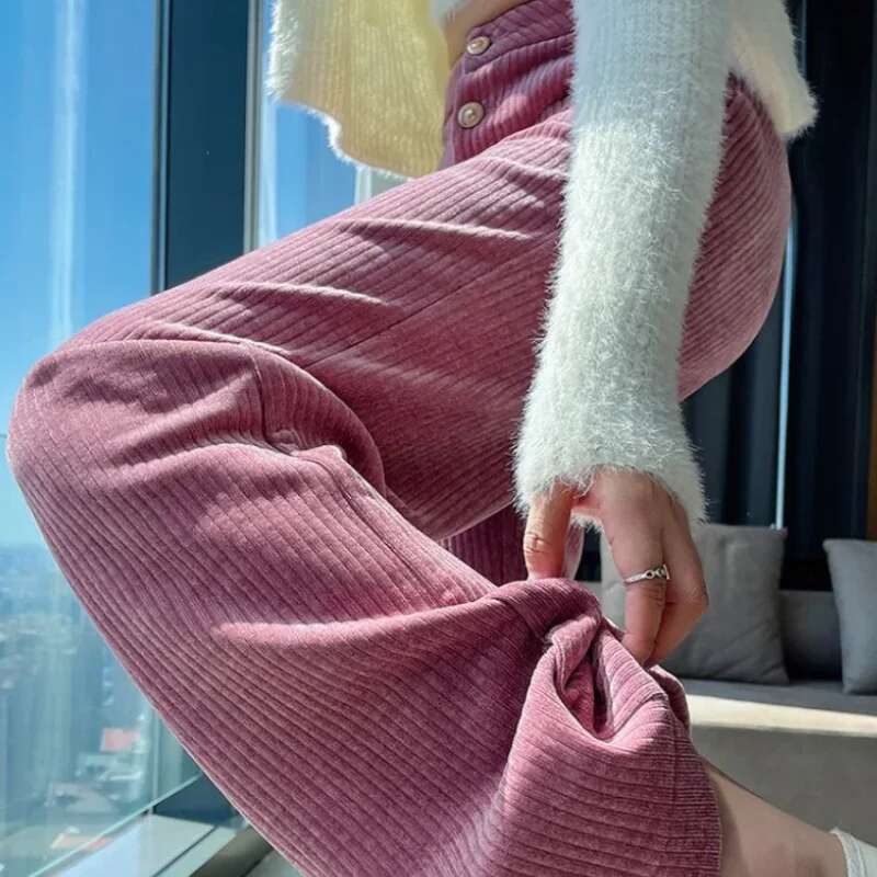Korean Fashion Long Slacks Female Trousers Classic Outfits Trends 2025 High Quality Womens Pants Aesthetic Elastic 90s Clothing