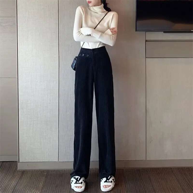 Aesthetic Pants for Women Loose Woman Trousers Autumn Baggy Harajuku Comfortable Stretch 90s All Medium Vintage High Quality G