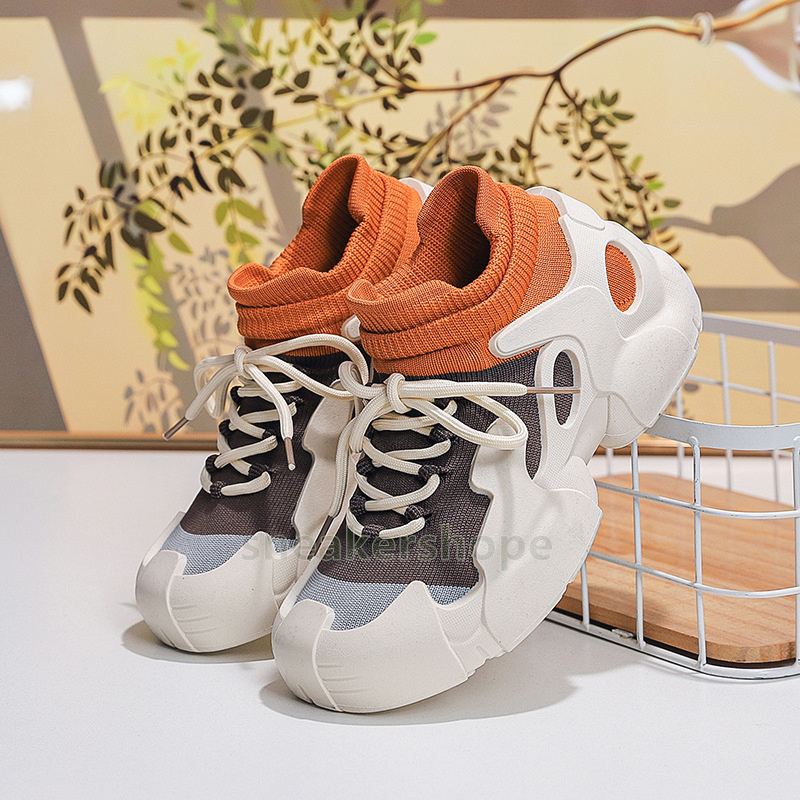 2025 New Designer Shoes platform sneakers womens trainers Mesh breathable socks shoes Trendy Lace Up design Casual Comfortable summer autumn women sho