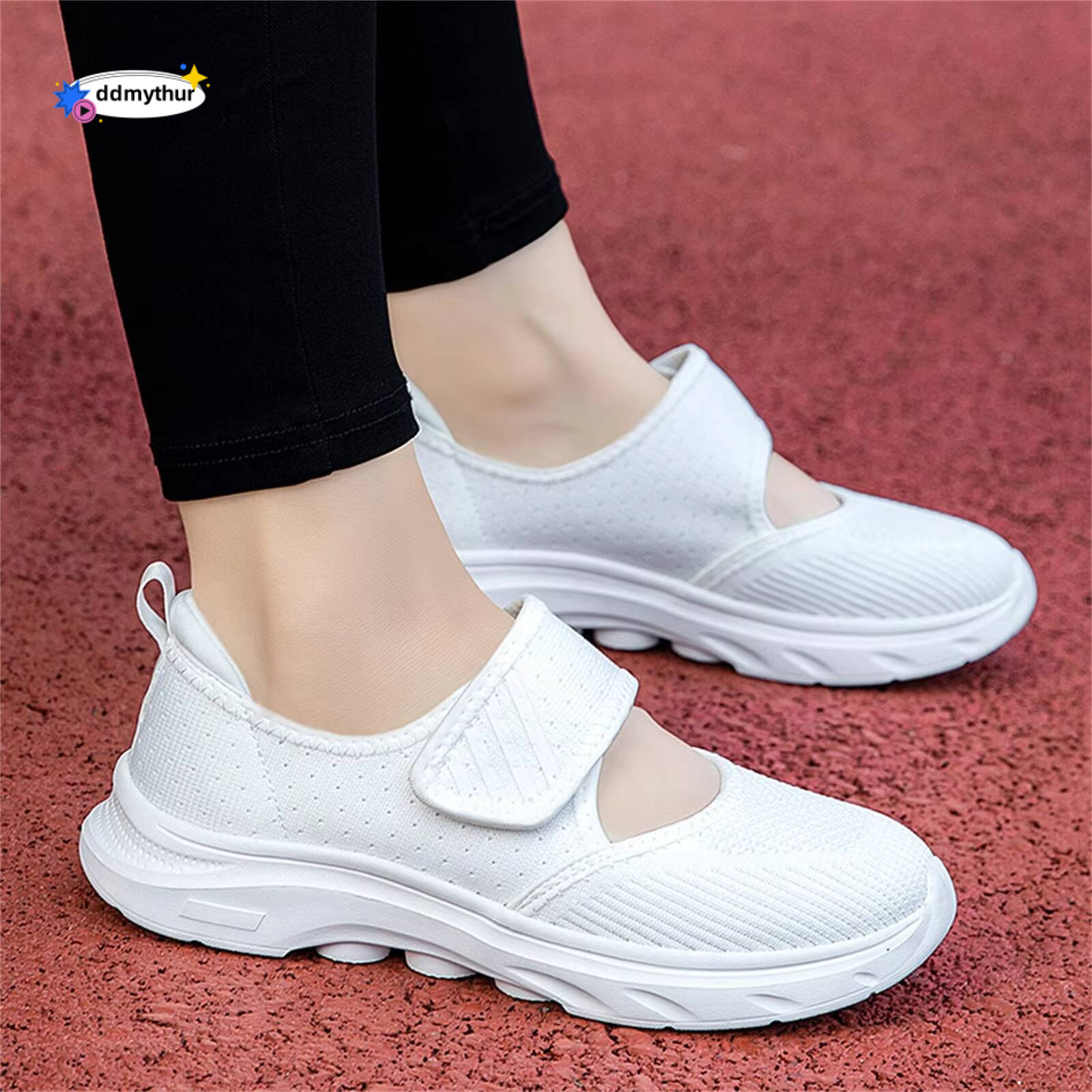 Woman 2024 Summer Hollow Loose Mother Women Soft Sole Light Breathable Old Casual Shoes High-Heeled Sandals ddmythur