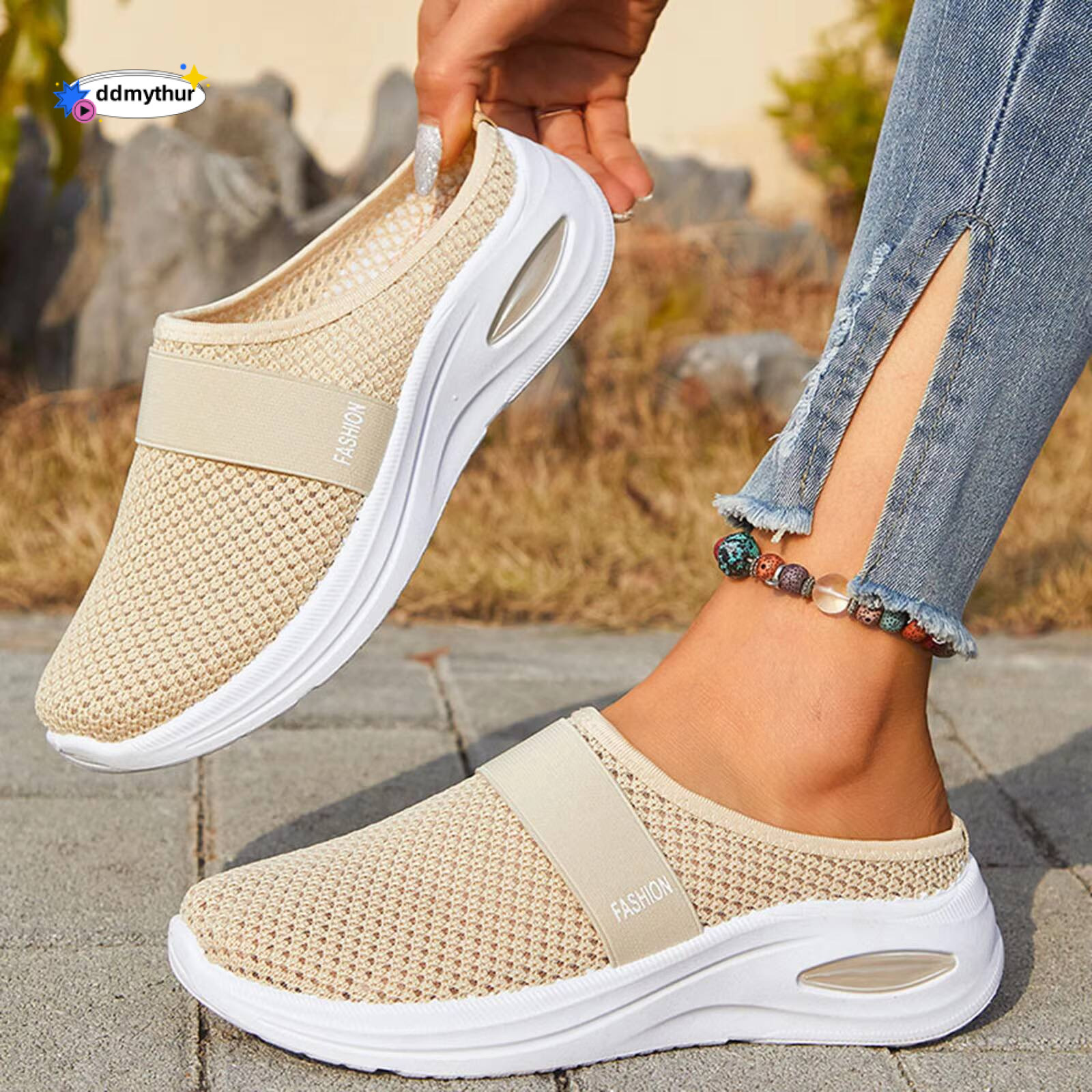 Summer Shoes For Women Flat Elegant Wide Feet Sandals Leisure Women'S Slippers Walking Zapatos Mujer 2025 Tendencia ddmythur