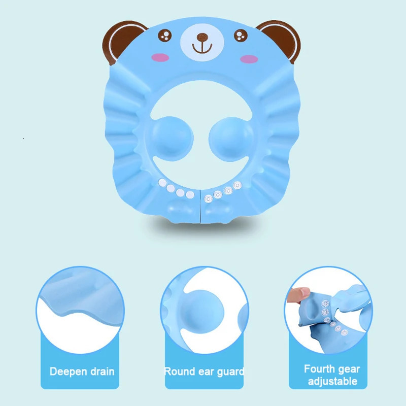 Baby Shower Soft Hair Wash Hat for Kids Ear Protection Safe Children Shampoo Bathing Shower Protect Head Cover 250617