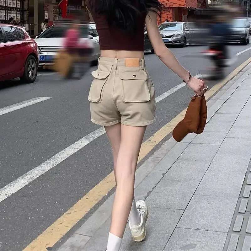 Casual Cargo Denim Shorts for Women High Waist Outfits Harajuku Fashion Clothing 2025 Comfy Y2k Wholesale Short Jean Pants Woman