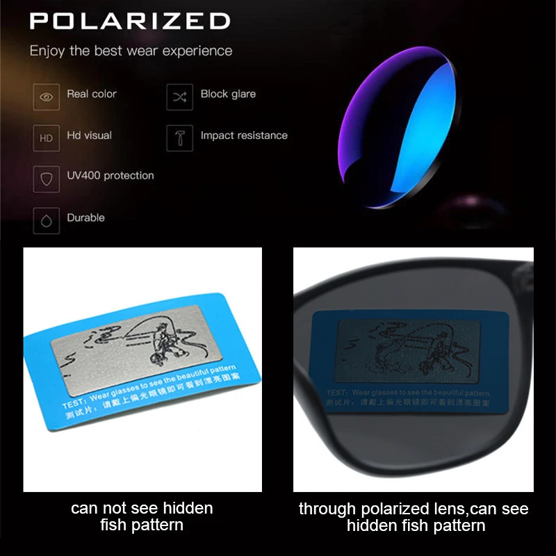 Fashion Polarized Sunglasses Men Women Square Black Sun Glasses Male Female Stylish Hiking Driving Shades UV400 250616