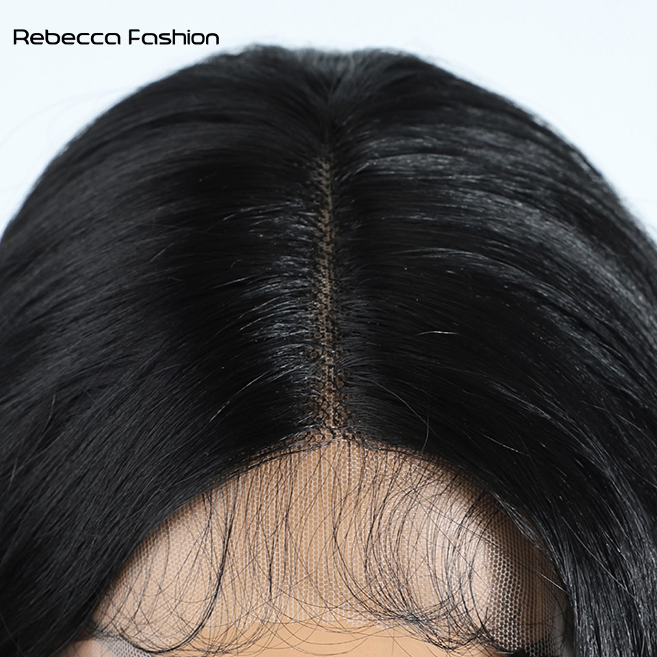 Rebecca Fashion Synthetic hair Lace Front Wig Cosplay 32" Lace Body Wave lace Wig part Wig Blonde Wigs For Women Wig