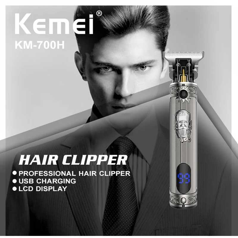Original Kemei Powerful Metal Housing Professional Hair Trimmer For Men Electric Beard Trimmer Clipper Hair Barber Cordless Set R250926