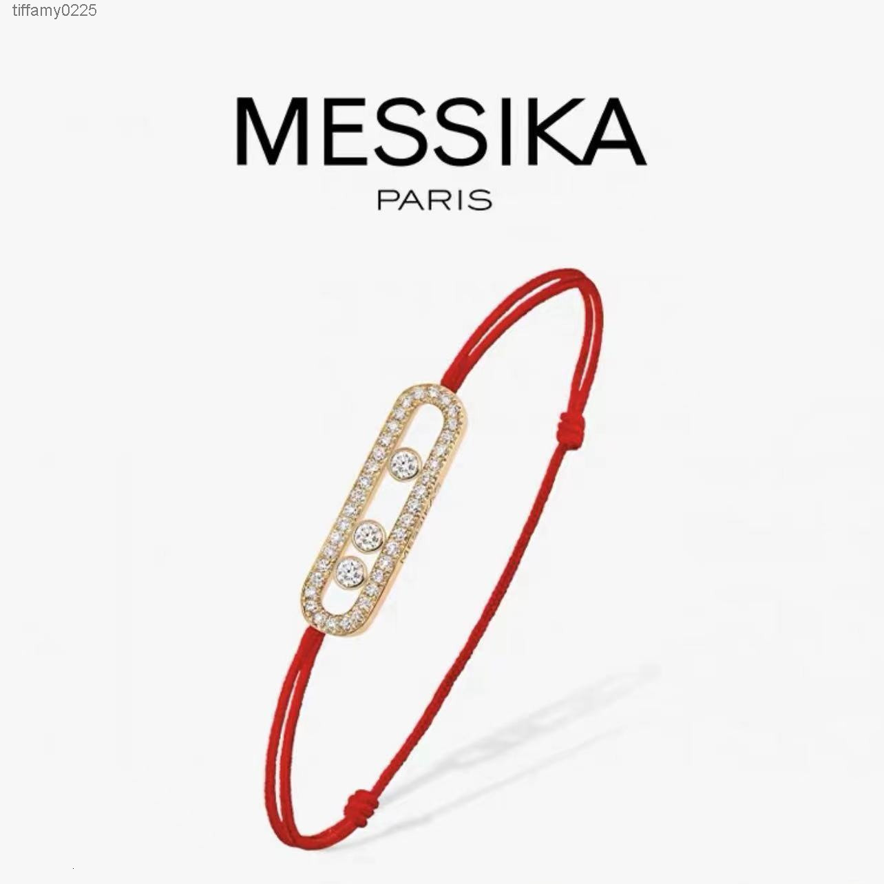 Necklace Designer for Woman Messikass Luxury Messinecklace Red String Bracelet Baby Move Pave Sliding Bracelet New Year Gift