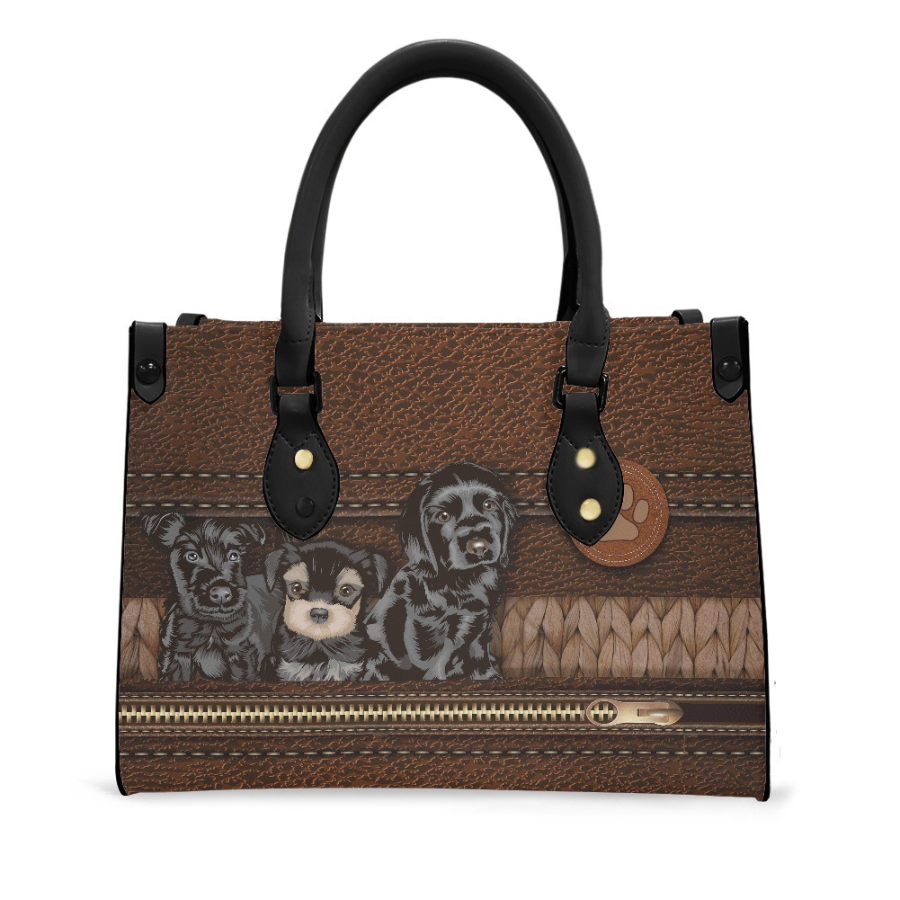 Free Shipping 2025 New Designer Bag Fashionable And High-quality Large Capacity Shopping Bag Genuine Cowhide Printed Sunflower Pet Pattern Retro Women