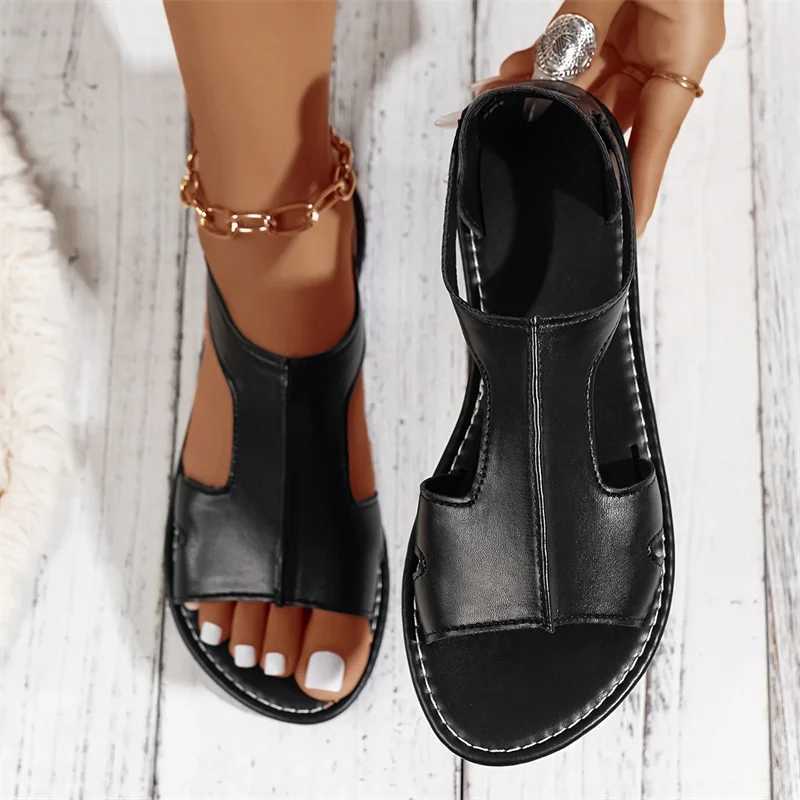 Women Flat Sandals 2025 Summer New Fashion Shallow Sandals Comfortable Lightweight Outdoor Beach Sandals Hot Shoes for Women Z250617