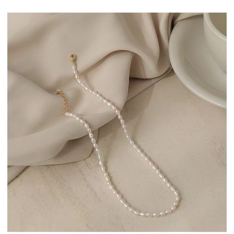 Fashion Light Style Elegant Temperament Simple Versatile Natural Pearl Necklace for Women High-end Sense Jewelry