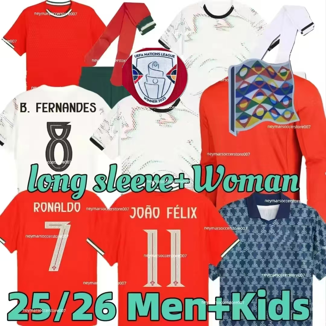2026 Portuguesa portugal soccer jerseys RUBEN RONALDO JOAO Portugieser 25 26 Portuguese football shirt Men Kids kit sets World Cup team Portugals tops thailand