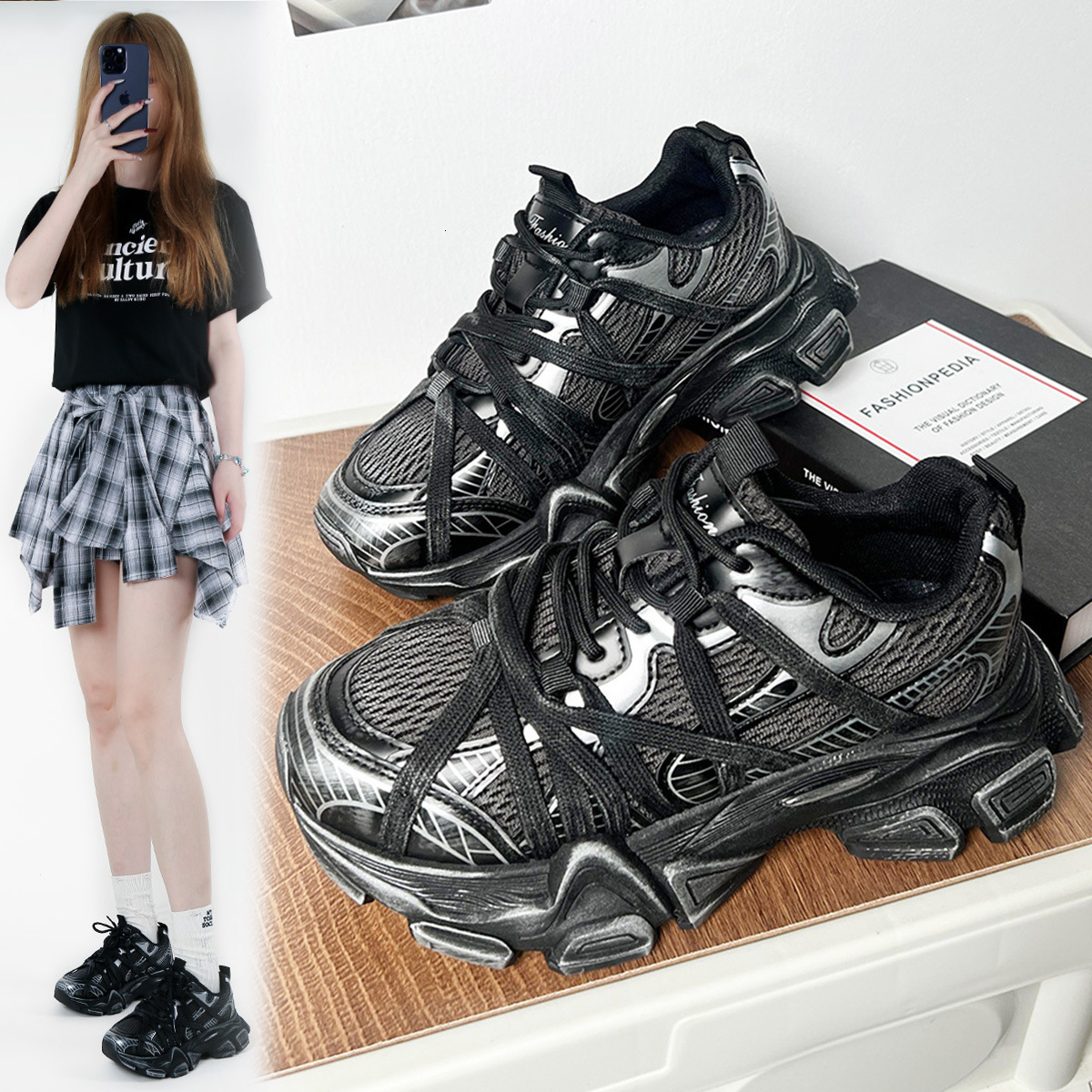 2025 new trend fashion thick-soled casual shoes