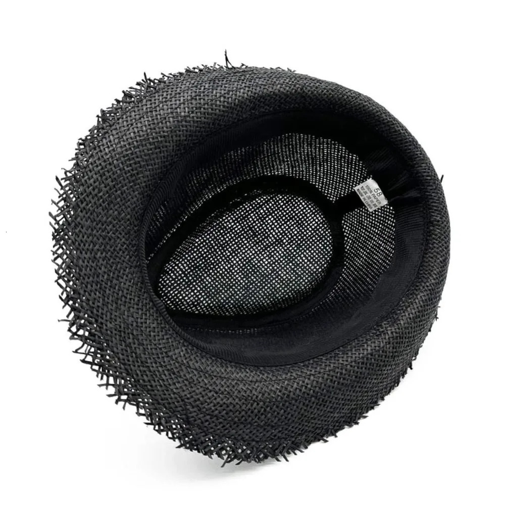 Straw Sun Hat Mens Womens Casual Breathable Cowboy Wide Brim Jazz Hat Sun Protection Fashion Beach Caps Summer 250616