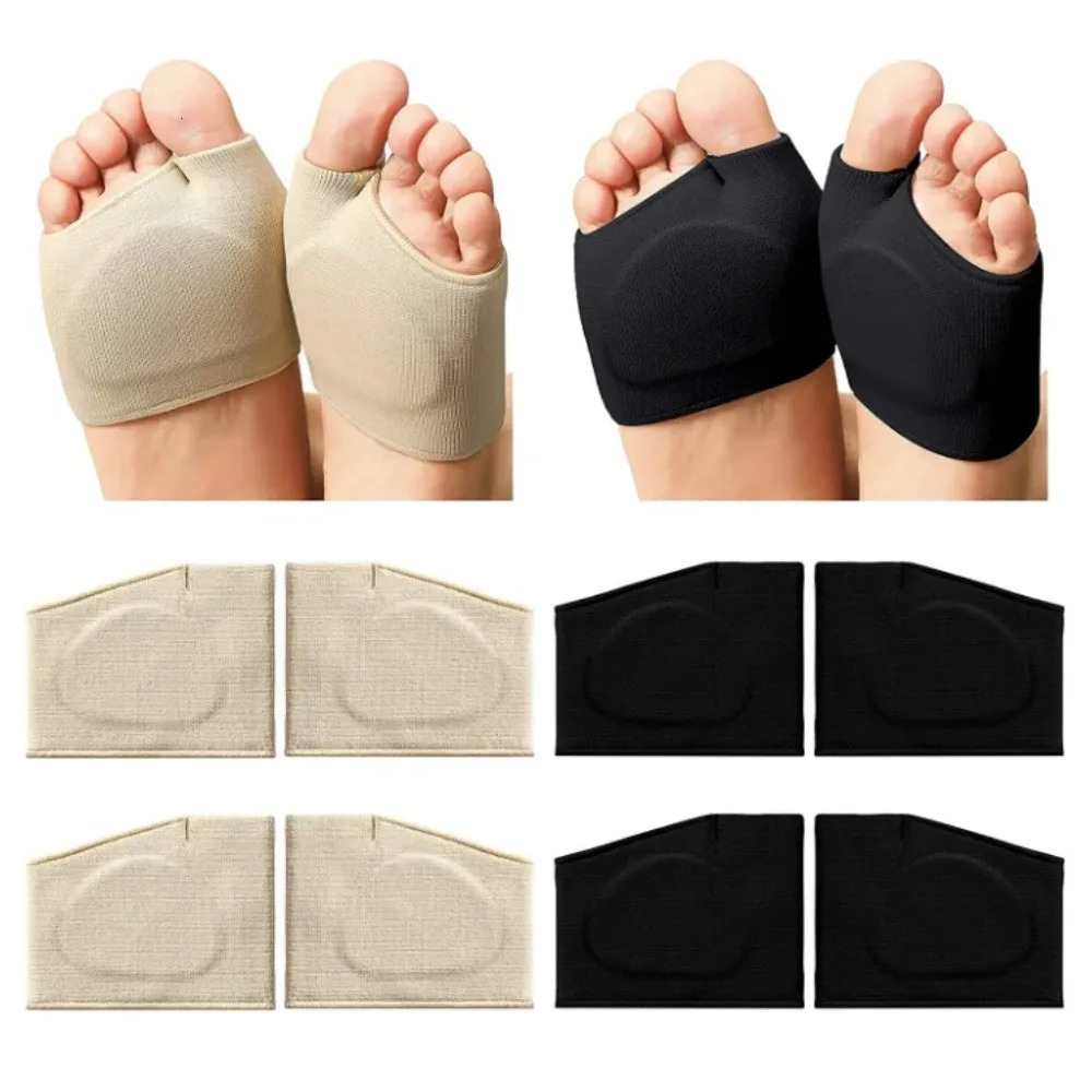 RHBJ 1 Pair Silicone Metatarsal Sleeve Pads Half Toe Bunion Sole Forefoot Gel Pads Cushion Half Sock Prevent Calluses Blisters 250613