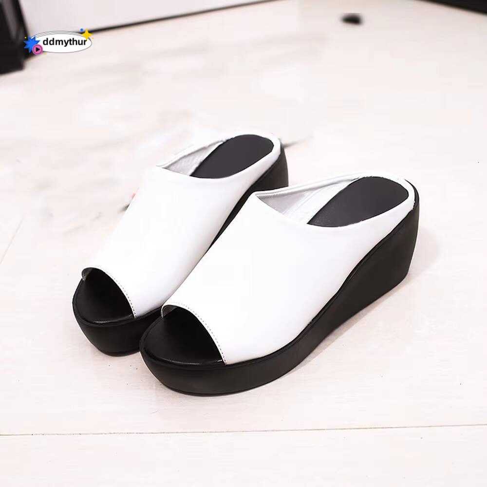 Bottom Summer Slipper Womens Fashion Leisure Peep Toe Slippers Women's Wedge Thick Platform Outdoor Shoes For Women ddmythur
