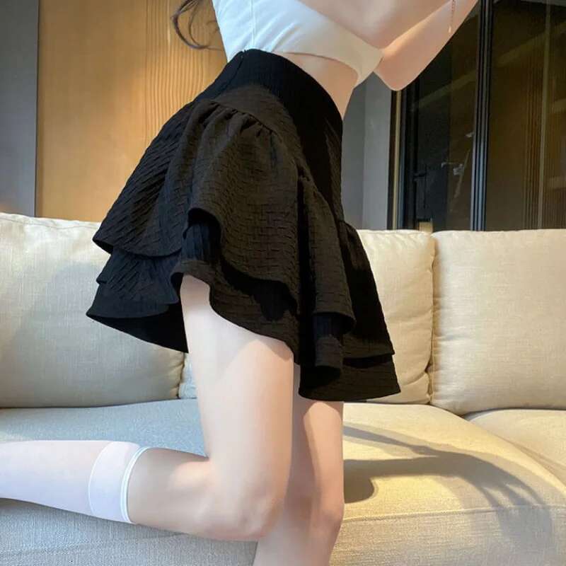 Womens Skirt Pleat Sexy Mini Short Flare High Waist Pleated Ruffle Skirts for Women Korean Style Modest Luxury Y2k V Clothing