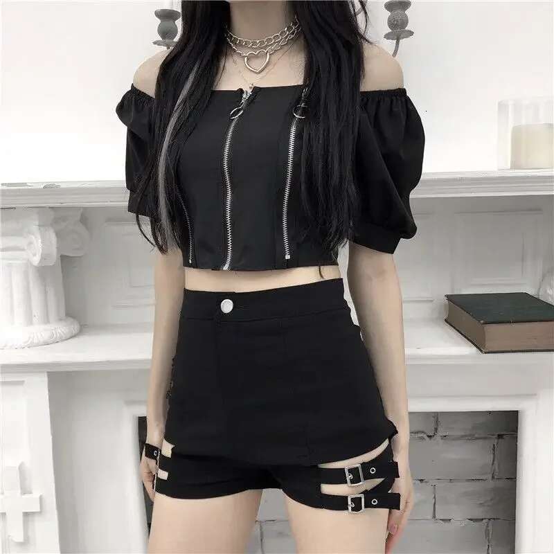 Sexy Woman Short Pants Coquette Black High Waist Shorts for Women Streetwear Jorts Aesthetic Elasticty Kpop Casual Hot Comfy XL