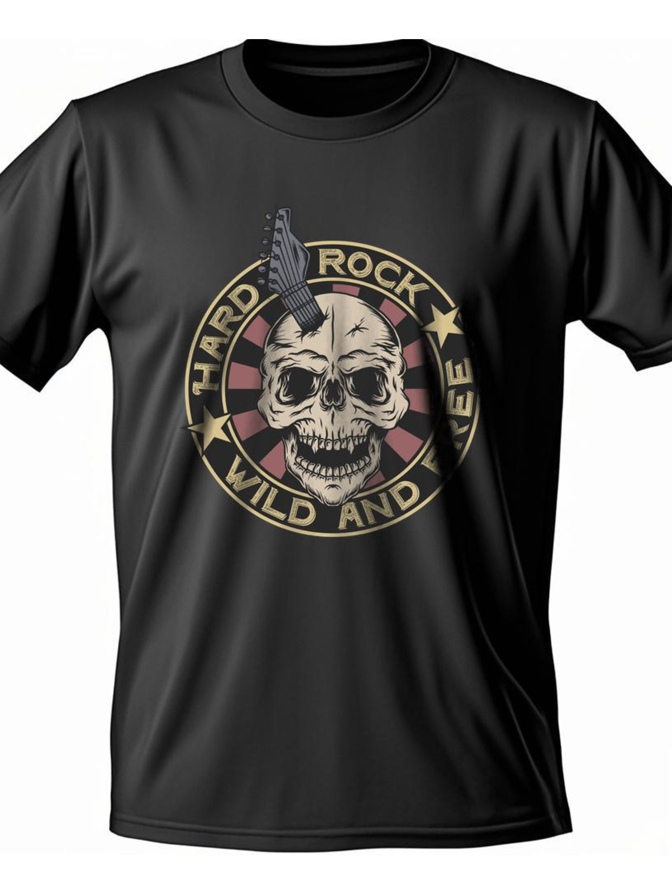 Dongdumaoyi Cotton White T Shirts Black Graphics Microphone Adult Short Sleeve Round Collar Men 180G S-3Xl Skull 9b1c