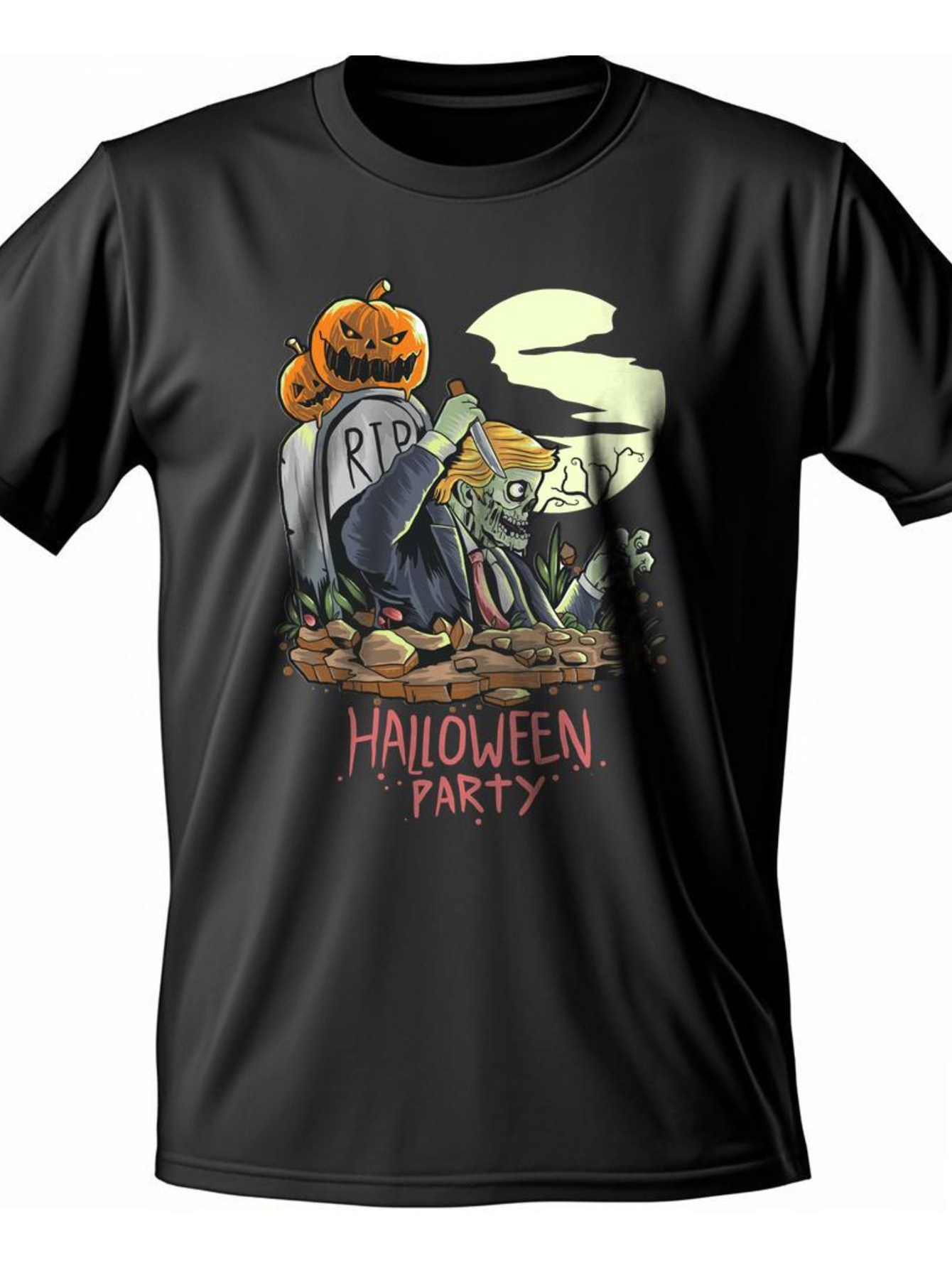 Dongdumaoyi T Shirts Round Collar Black Text Adult 180G Graphics Short Sleeve White Cotton Men S-3Xl Halloween 6def