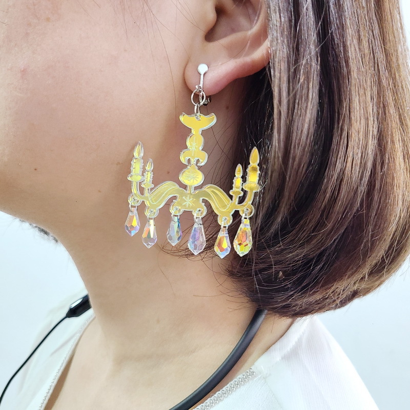Women's Earrings 4PCS/LOT Acrylic Illusory Color Geometric Long Drop Earrings for Womens Trendy Jewelry Fashion Accessories
