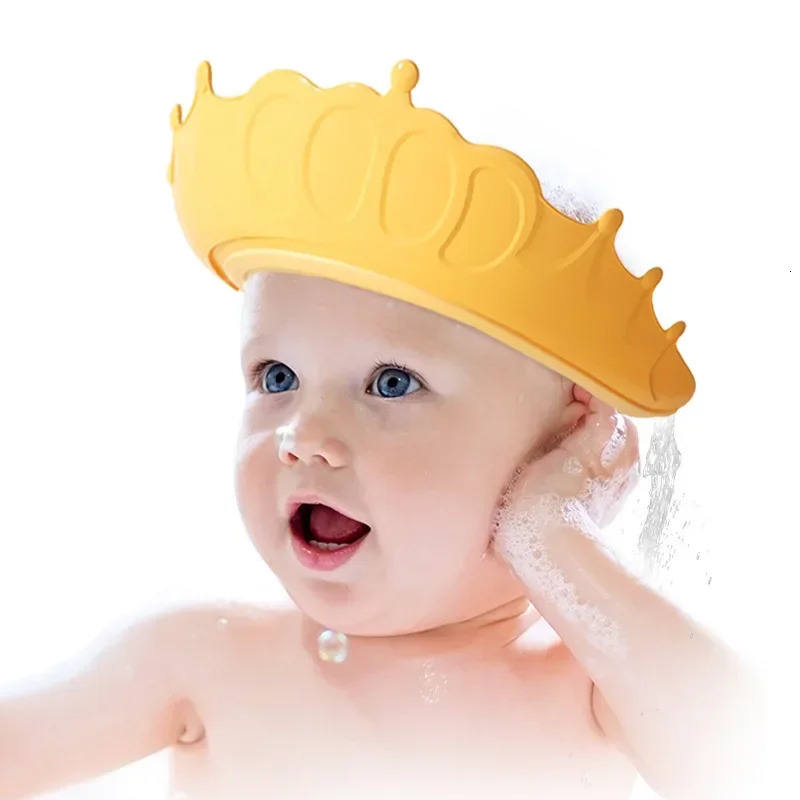 Silicone Shampoo Cap for borns and Kids Adjustable and Resizable Shower Hat with Ear Protection and Visor for Safe Bathing 250617