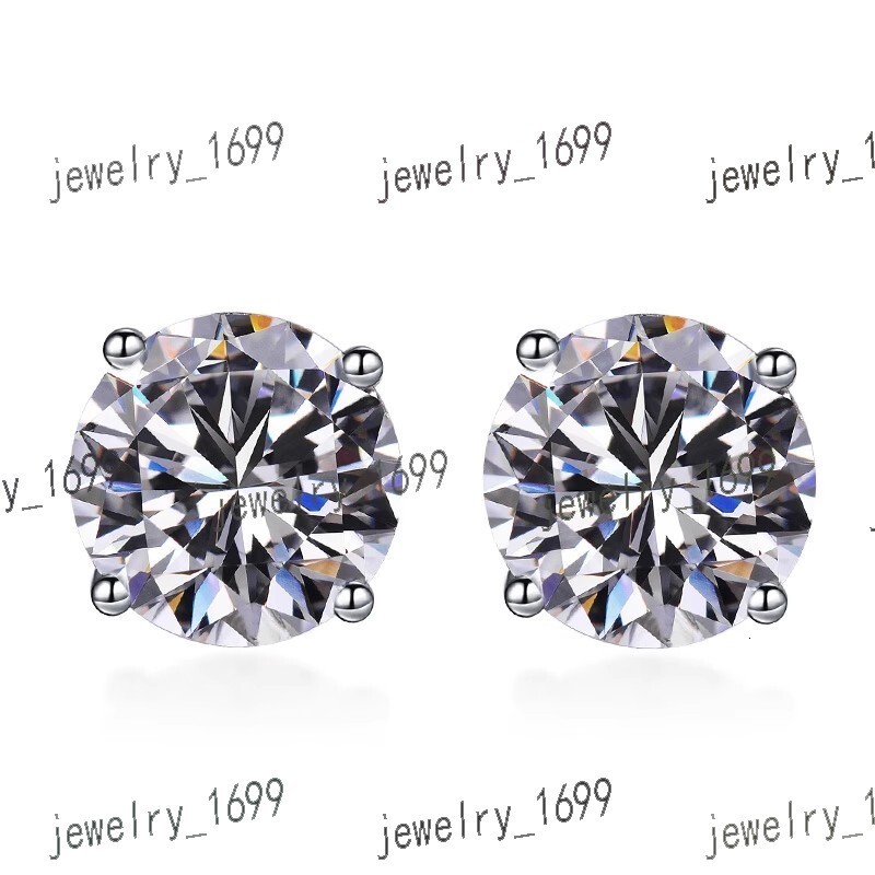 Factory Wholesale Waterproof Nickel Free GRA Diamond Jewelry 925 Silver Sterling 0.5 Karat Moissanite Earrings