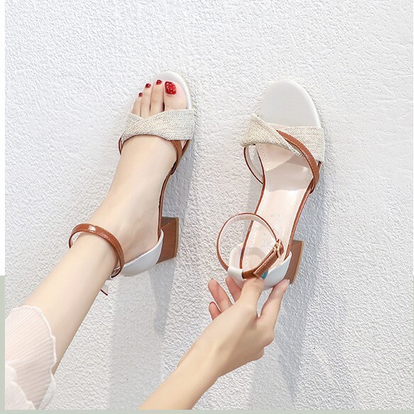 Thick heeled women's sandals summer new multifunctional women's sandals fairy style shoes designer sandals women's slippers