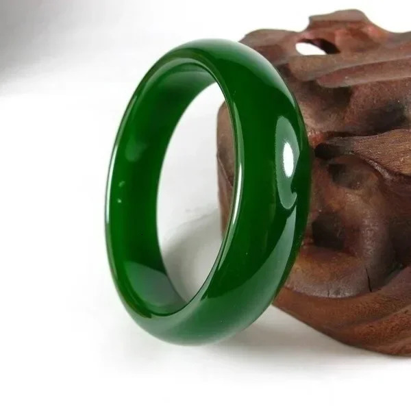 Genuine Green Natural Jade Bangle Jasper Bracelet Charm Jewellery Fashion Accessories Gemstone Luck Amulet Gifts for Women Men 250616