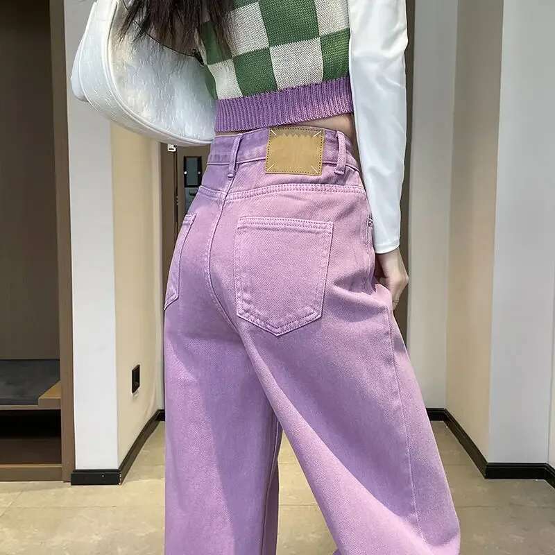 Trousers Wide Leg Loosefit Womens Jeans Solid Color Cowboy Pants for Woman Aesthetic Spring Top Selling Streetwear Baggy A R Z