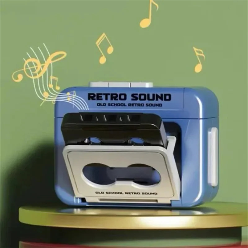 Retro Recorder Mini Portable Fun Music Box With Sound Decompression Ornament Keychain Schoolbag Small Pendant Friends Gifts 250606