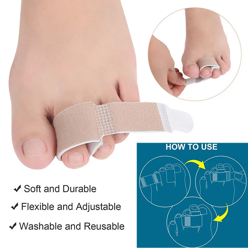 Pexmen 1/2/5/10Pcs Hammer Toe Straightener Toe Splints Bandages for Correcting Hammertoe Crooked Overlapping Toes Protector 250613
