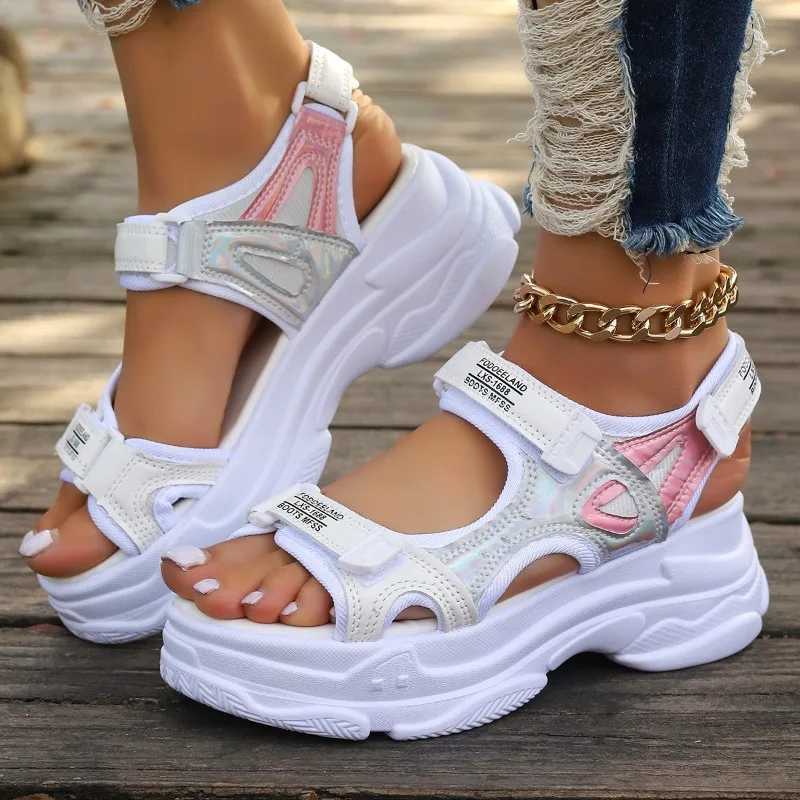 New Summer Fashion Wear-resistant Height-enhancing Sandals Comfortable Non-slip Beach Casual Thick-soled Sports Shoes for Women Z250617
