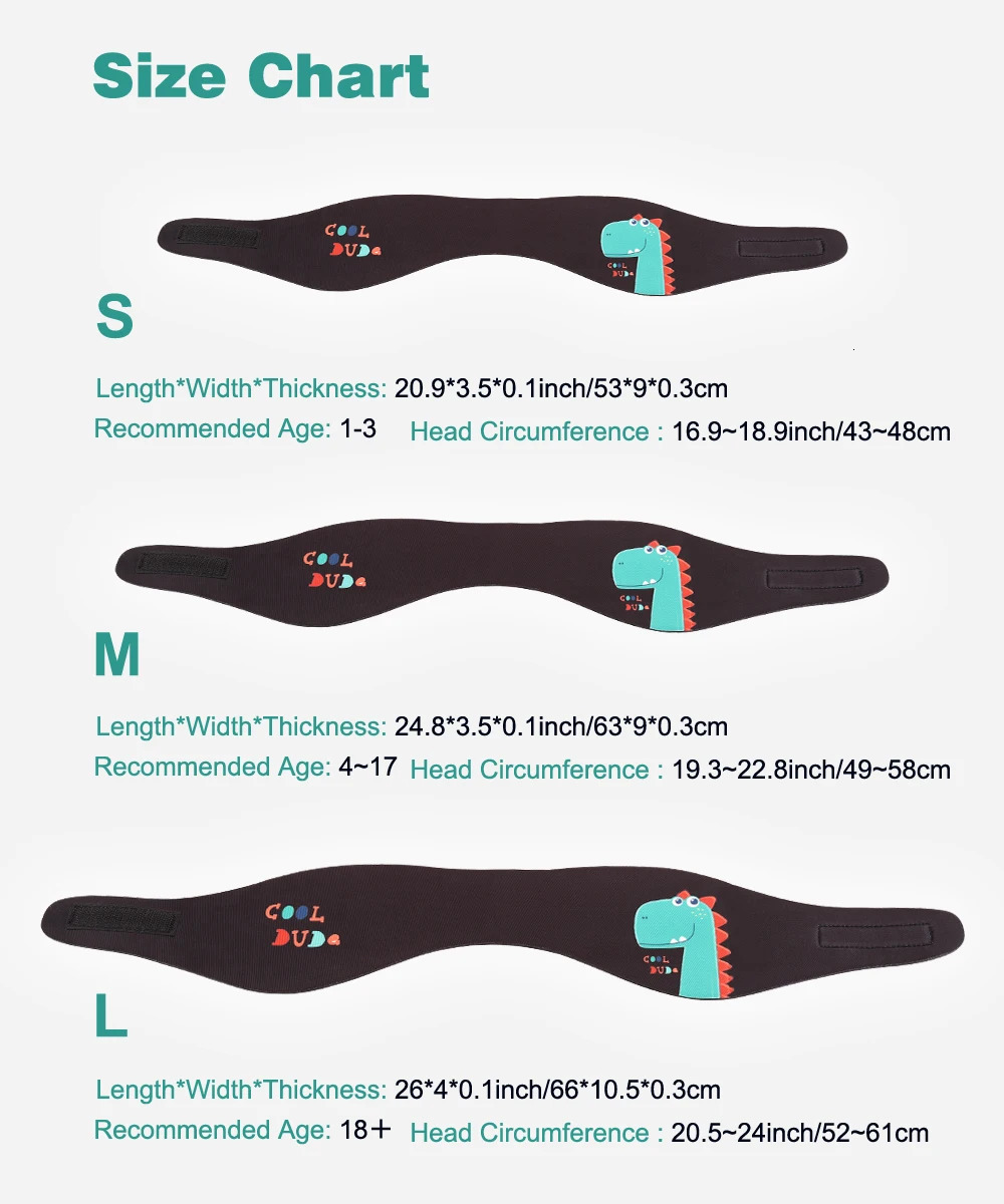 MoKo Swimming Headband for Kids Adults Children Neoprene Cute Swimmers Waterproof Ear Hair Band for Men Women 250617