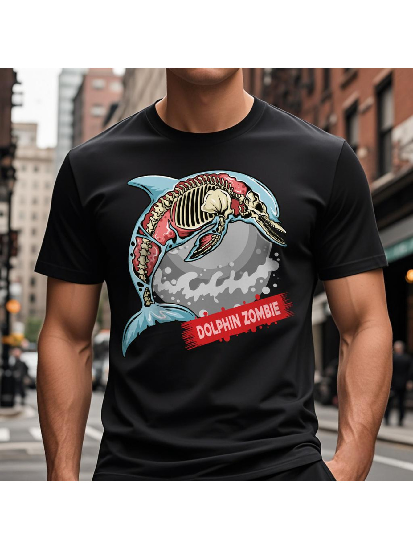 Dongdumaoyi T Shirts Short Sleeve Round Collar 180G Men White Skull Adult Cotton S-3Xl Graphics Black Halloween 7fc7
