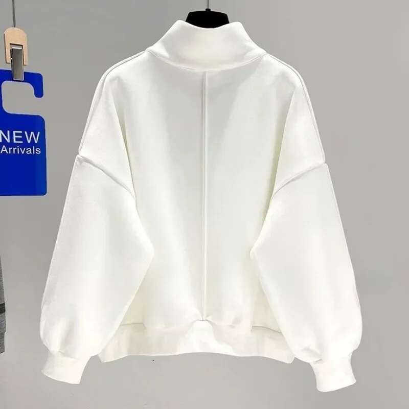 With Zipper New In Female Top Full Zip Up Womens Sweatshirts Plain Cheap Korean Clothing E Nice Color 2000s Fashion M Pullovers
