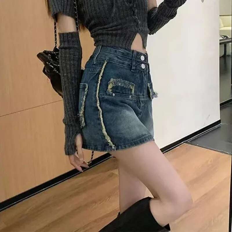 Short Woman Denim Skirt High Waist Pants Tight Wrap Chorts Streetwear Luxury Elegant V Y2k Vintage Cheap Jeans Skirts for Women