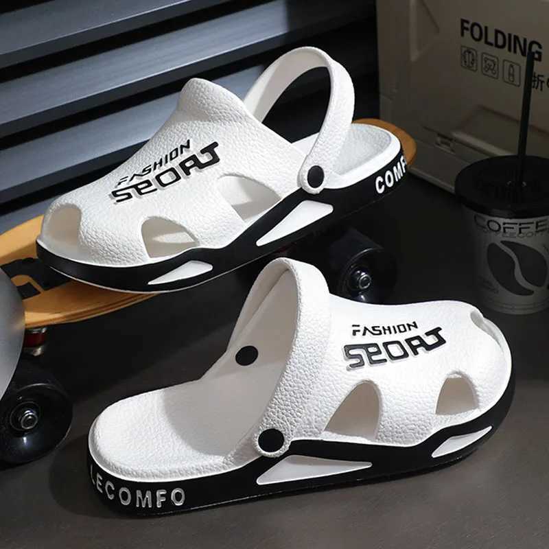 Smile Shoes For Men Outdoor Beach Sandals Cave Shoes Plus Size Comfortable Sandals EVA Non-slip Outsole Fashion Sports Slippers Z250617