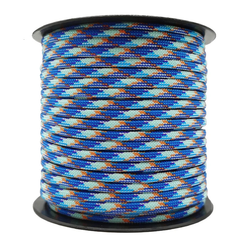 50100M 7core umbrella rope 550 4mm outdoor polyester parachute camping survival tent bundled clothesline 250611