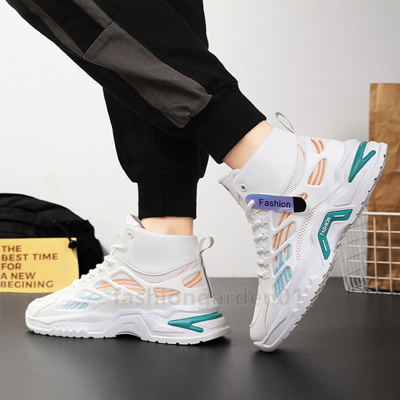 2025 Designer Shoes mens trainers running shoes sneakers Inner Height Spring Autumn Fashion Daddy's ankle-high mesh Breathable mens shoes free sh