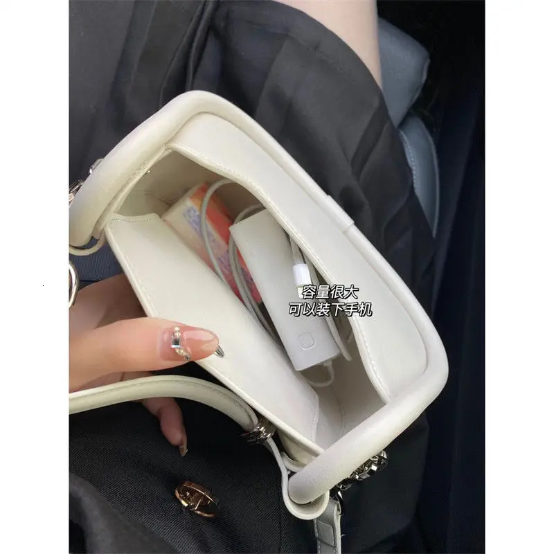 JIAERDI White Half Moon Bags Women Handle Leather Chic Solid Messenger Bag Ladies Harajuku Aesthetic Crossbody Bag Y2k 250614