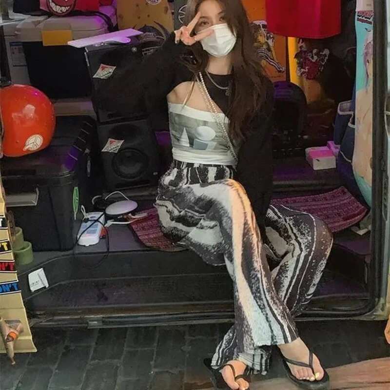 Trousers For Women Fluid Womens Pants Long Clothing High Waist Elastic Wide Leg Nylon With Stylish Casual Outfits Slacks