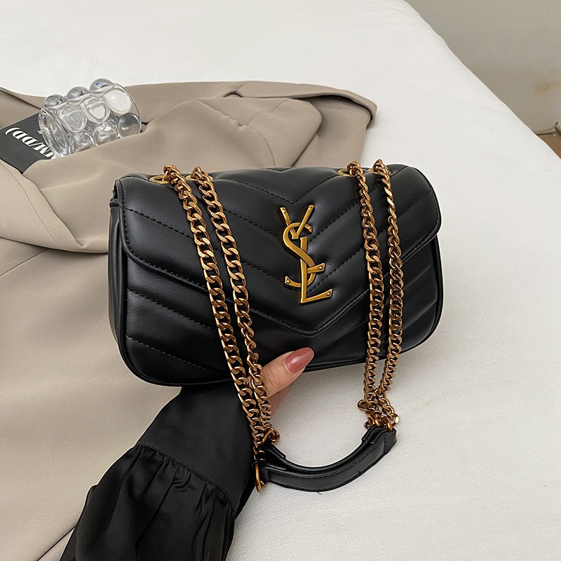 2025 Free Shipping Women's Designer Luxury Korean Embroidery Thread Lingge Fashion Envelope Package Cloud Package Chain Strap Shoulder Cross Shou