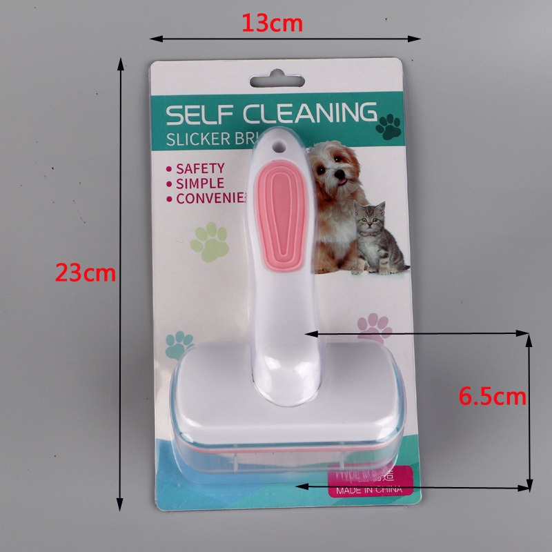Self Cleaning Pet Slicker Brush for Dogs & Cats - Gentle Grooming Tool for Long, Short & Curly Hair