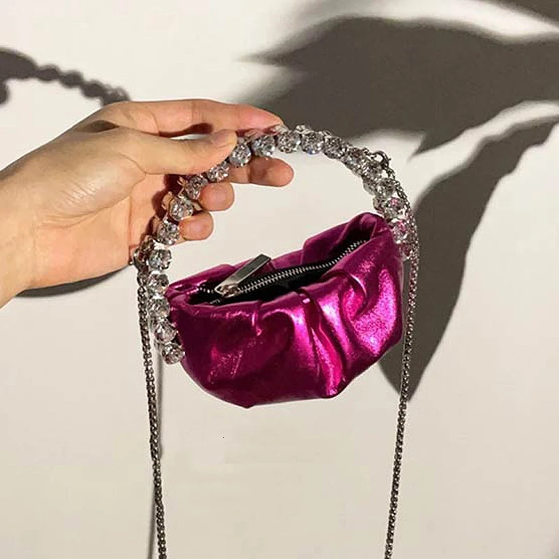 Shiny Crystal Purses and Handbag Luxury Designer Rhinestones Clutch Purse Bag for women handle bag leather Shoulder 250614