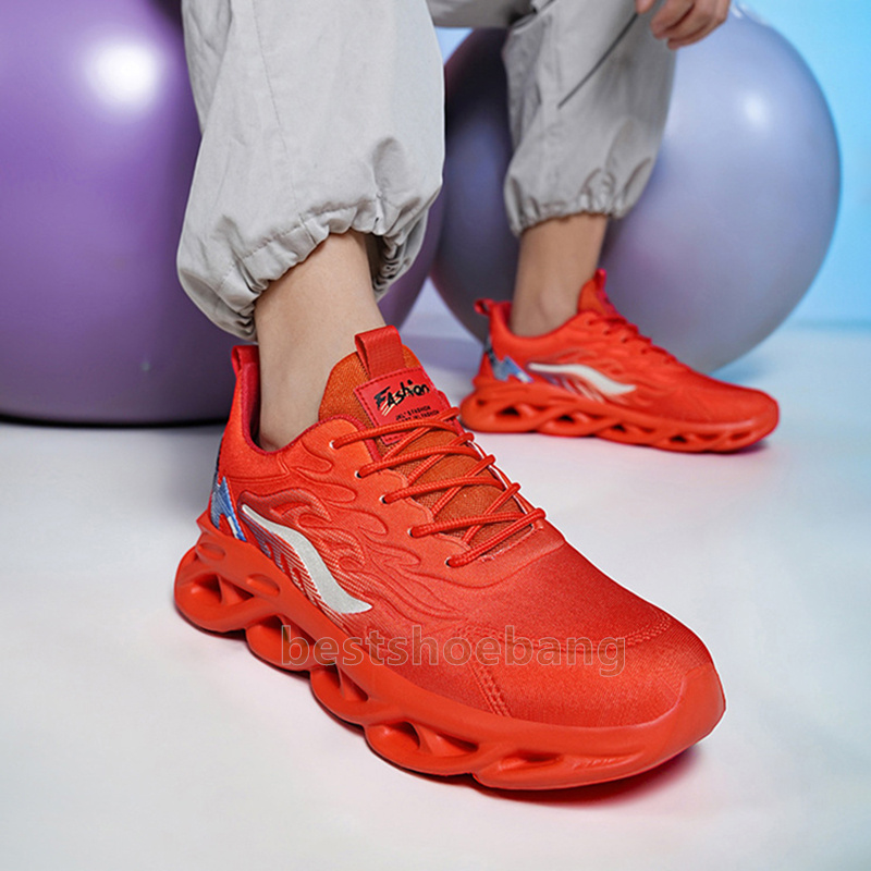Mens Shoes Mesh Trainers Running Shoes Breathable Sneakers Fashion Lightweight Woven Flamestrike Chinese Style Runners Sports Daddy Shoes Free Shippin