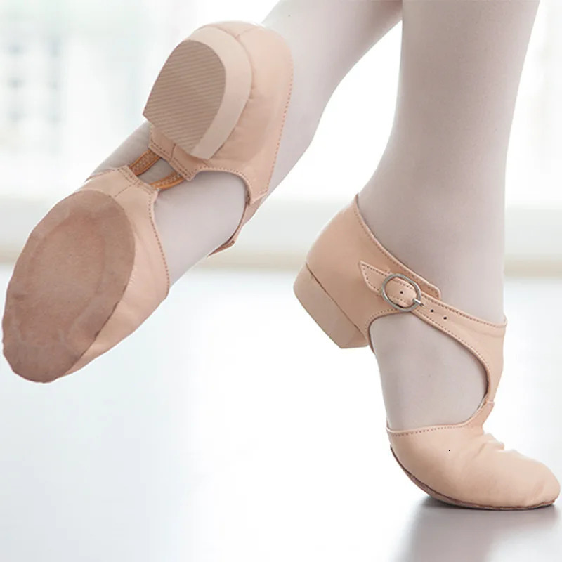 1pair/lot Genuine Leather Jazz Dance Shoes Women Ballet Dancing Shoe soft dancing shoes 250613
