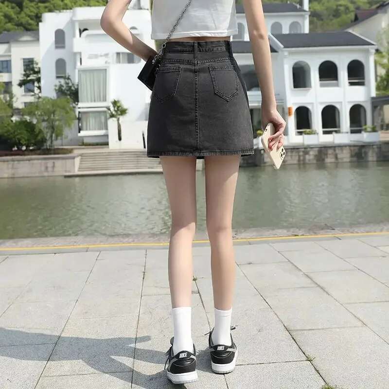 Jeans Skirts for Women Streetwear Chic and Elegant Stylish Vintage Harajuku Y2k Cheap High Waist Wrap Tight Woman Denim Skirt